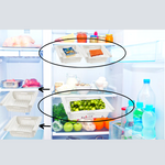 4 pack White Plastic Retractable Refrigerator  Baskets - Babies Hunt